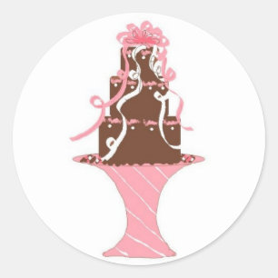 Elegant Cake Classic Round Sticker
