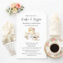Elegant Cake & Coffee Birthday Party