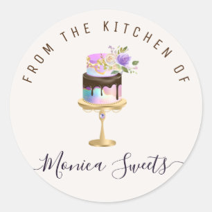 Elegant cake label