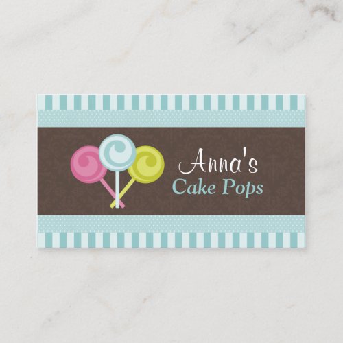 Cake Pops Bakery Business Cards
