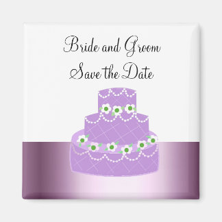 Elegant Cake Save the Date Magnet