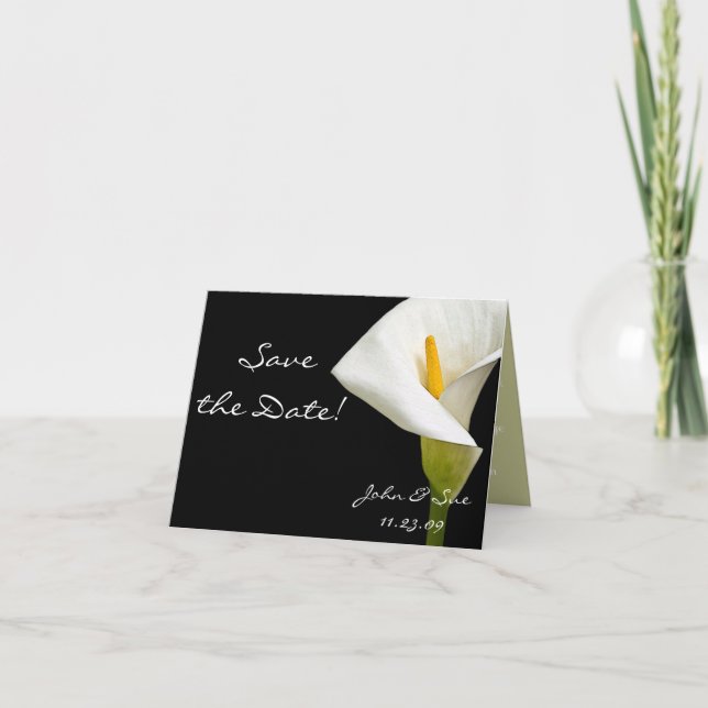 Elegant Cala Lily - Save the Date Card (Front)