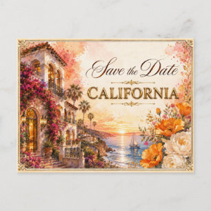 Elegant California Save the Date Wedding Invite