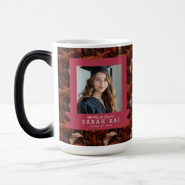 Elegant Calla Lilies Print College  Color Morph Mug (Left)
