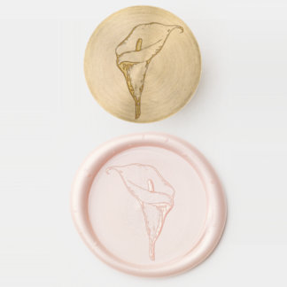 Elegant Calla Lily Flower Botanical Luxury Wedding Wax Seal Stamp