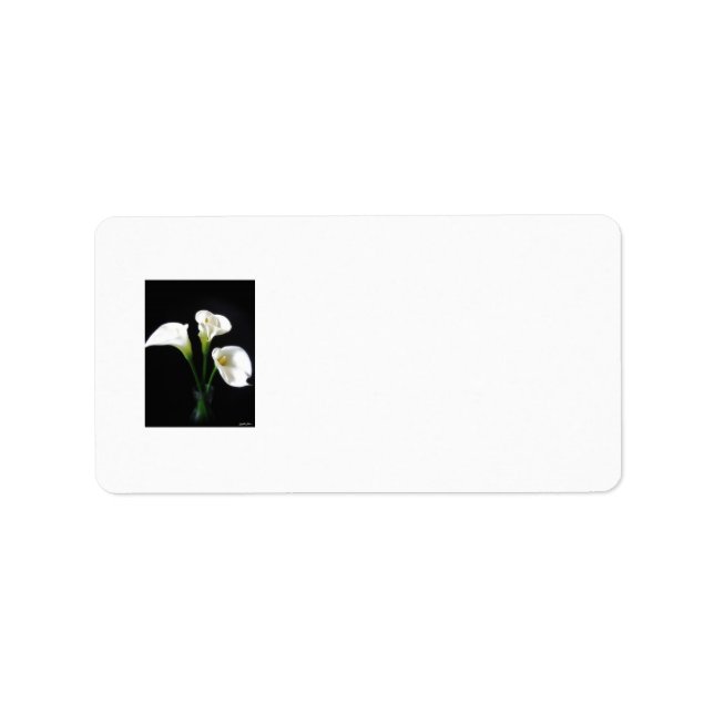Elegant Calla Lily Flowers 10 Label (Front)