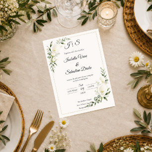 Elegant Calla Lily Minimalism Wedding  Invitation