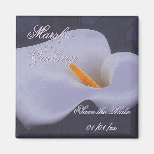 Elegant Calla Lily "Save the Date" Magnets 2