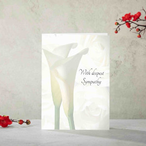 Elegant Calla Lily Sympathy Card