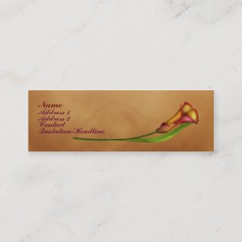Elegant Calla Mini Business Card by RainbowCards at Zazzle
