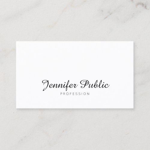 Elegant Calligraphed Design Sleek Professional Business Card