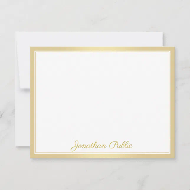Elegant Calligraphed Gold Script Text Template | Zazzle