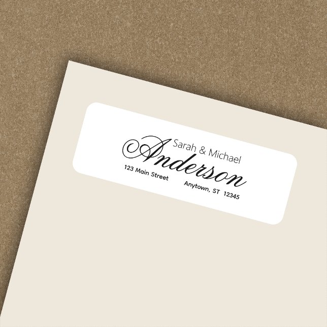 Elegant Calligraphic Script Return Address Label (Creator Uploaded)