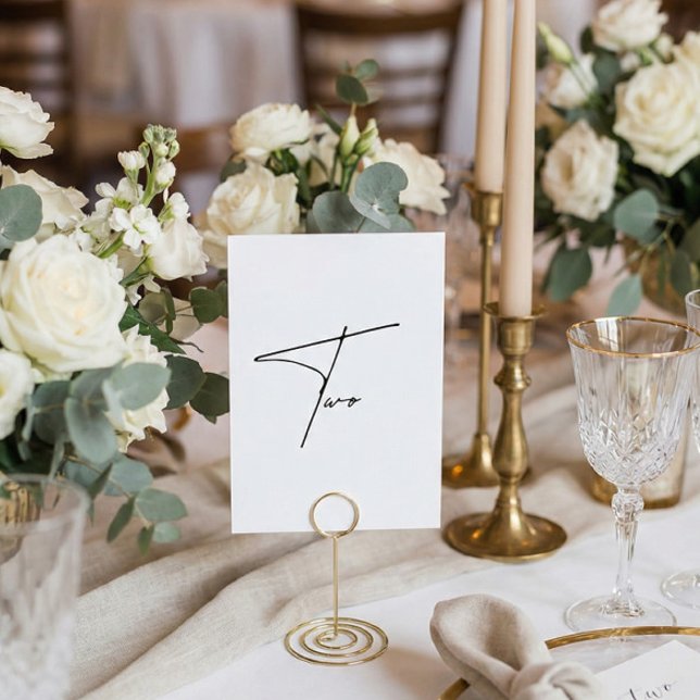 Elegant Calligraphic Wedding Table 2 table Number (Creator Uploaded)