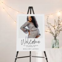 Elegant Calligraphy Baby Shower Welcome sign