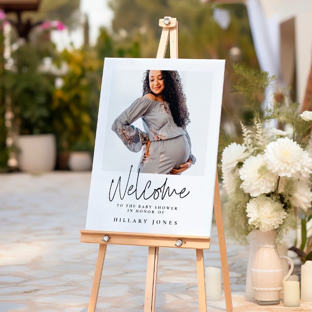 Elegant Calligraphy Baby Shower Welcome sign (Creator Uploaded)