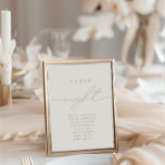 Elegant Calligraphy Beige Eight Table Number<br><div class="desc">Design features an handwritten font and modern minimalist design. Designed to coordinate with for the «Natural Glam» Wedding Invitation Collection. To change details, click «Personalize this template», «Details». To move the text or change the size, font, or color, click «Edit using Design Tool». View the collection link on this page...</div>