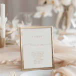 Elegant Calligraphy Beige Nine Table Number<br><div class="desc">Design features an handwritten font and modern minimalist design. Designed to coordinate with for the «Natural Glam» Wedding Invitation Collection. To change details, click «Personalize this template», «Details». To move the text or change the size, font, or color, click «Edit using Design Tool». View the collection link on this page...</div>