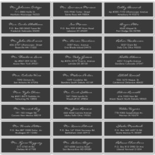 Elegant Calligraphy Black and White Wedding Guest  Sticker
