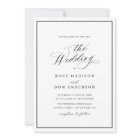 Elegant calligraphy black and white wedding
