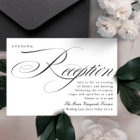 Elegant Calligraphy Black Tie Wedding Reception