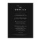 Elegant Calligraphy Black & White Wedding  Details