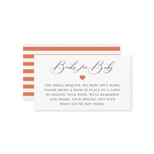 Elegant Calligraphy Book Request Enclosure Card (Front/Back In Situ)