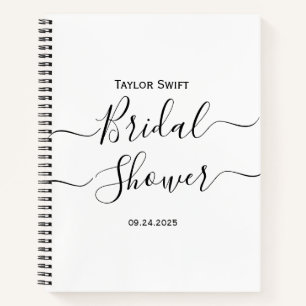 Elegant Calligraphy Bridal Gift Notebook