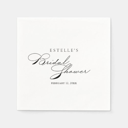 Elegant Calligraphy Bridal Shower Napkins