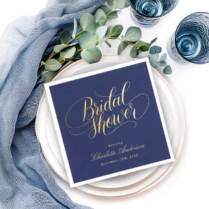 Elegant Calligraphy Bridal Shower Napkins