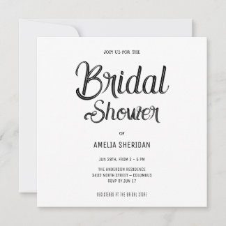 Elegant Calligraphy | Bridal Shower Thank You Card