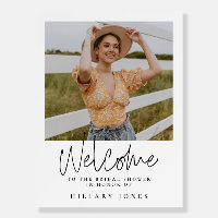 Elegant Calligraphy Bridal Shower Welcome sign
