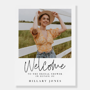 Elegant Calligraphy Bridal Shower Welcome sign