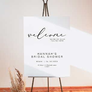 Elegant Calligraphy Bridal Shower welcome sign