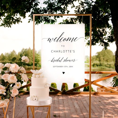 Elegant Calligraphy Bridal Shower Welcome Sign