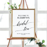 Elegant Calligraphy Bridal Tea Welcome Poster<br><div class="desc">This elegant calligraphy bridal tea welcome poster is perfect for a simple wedding shower. The neutral design features a minimalist sign decorated with romantic and whimsical typography. Customize the poster with the name of the bride-to-be,  and the date and location of the shower.</div>