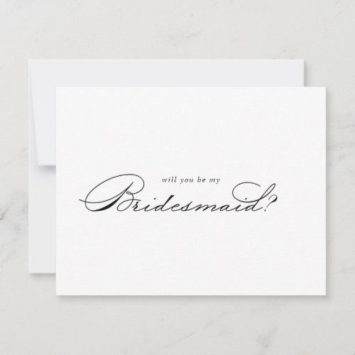 Elegant Calligraphy Bridesmaid Proposal Note Card