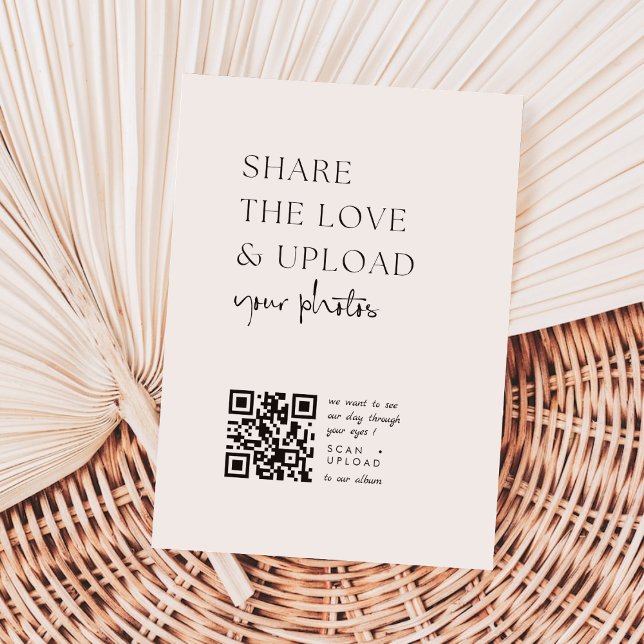 Elegant Calligraphy Capture The Love QR code  Enclosure Card (Creator Uploaded)