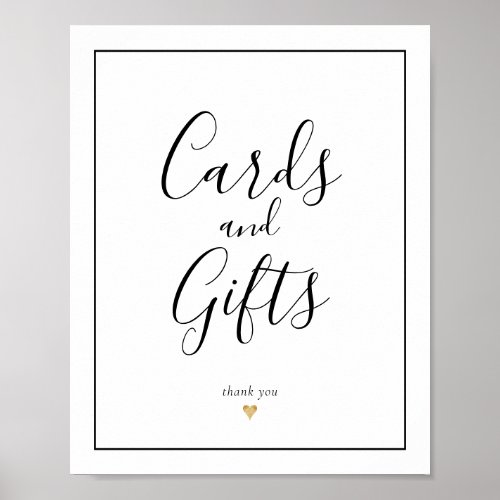 Elegant Calligraphy Cards and Gifts Sign