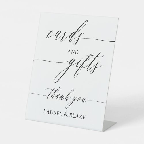Elegant Calligraphy Cards Gifts Thank You Pedestal Sign