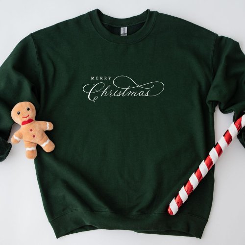 Elegant Calligraphy Christmas Sweatshirt