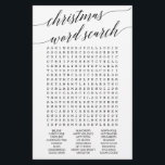 Elegant Calligraphy Christmas Word Search Game Flyer<br><div class="desc">This elegant calligraphy Christmas word search game is perfect for a simple holiday party. The front of the game card features "Christmas bingo",  and the back of the card features "Christmas word search". The neutral design features a minimalist game card decorated with romantic and whimsical typography.</div>