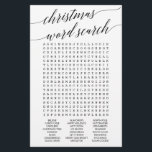 Elegant Calligraphy Christmas Word Search Game Flyer<br><div class="desc">This elegant calligraphy Christmas word search game is perfect for a simple holiday party. The front of the game card features "Christmas bingo",  and the back of the card features "Christmas word search". The neutral design features a minimalist game card decorated with romantic and whimsical typography.</div>