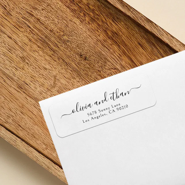 Elegant Calligraphy Classic Return Address Label | Zazzle
