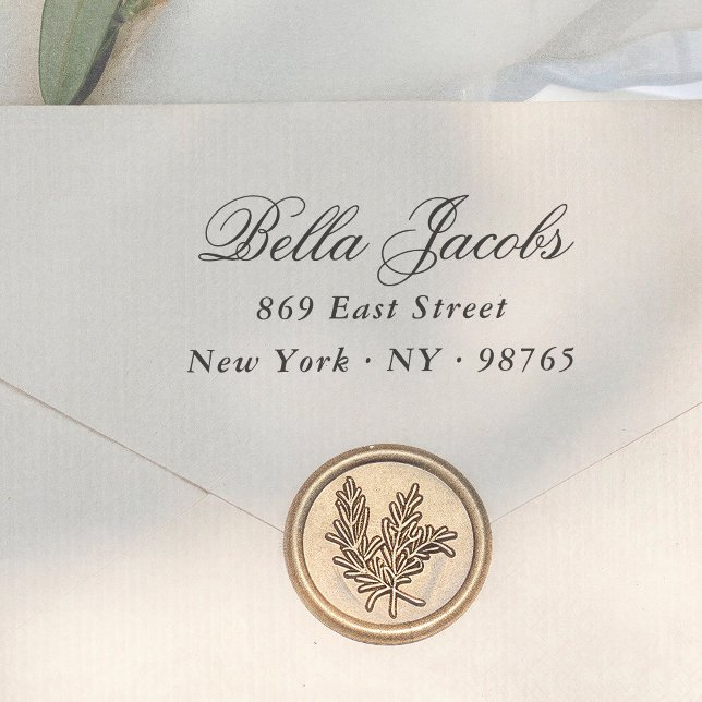 Elegant Calligraphy Classic Return Address Rubber Stamp (Creator Uploaded)