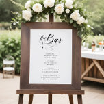 Elegant Calligraphy Classic Wedding Bar Menu Foam Board<br><div class="desc">Elegant Calligraphy Classic Wedding Bar Menu Foam Board</div>