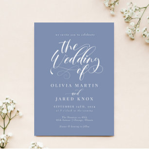 Elegant Calligraphy Classic Wedding Invitation