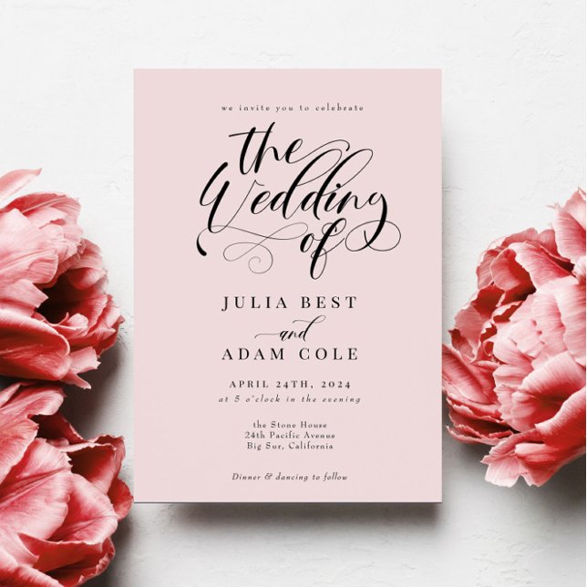Elegant Calligraphy Classic Wedding Invitation (Creator Uploaded)