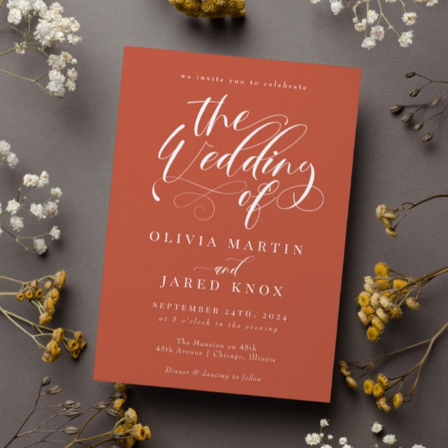 Elegant Calligraphy Classic Wedding Invitation (Creator Uploaded)