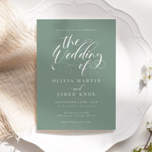 Elegant Calligraphy Classic Wedding Invitation (Creator Uploaded)